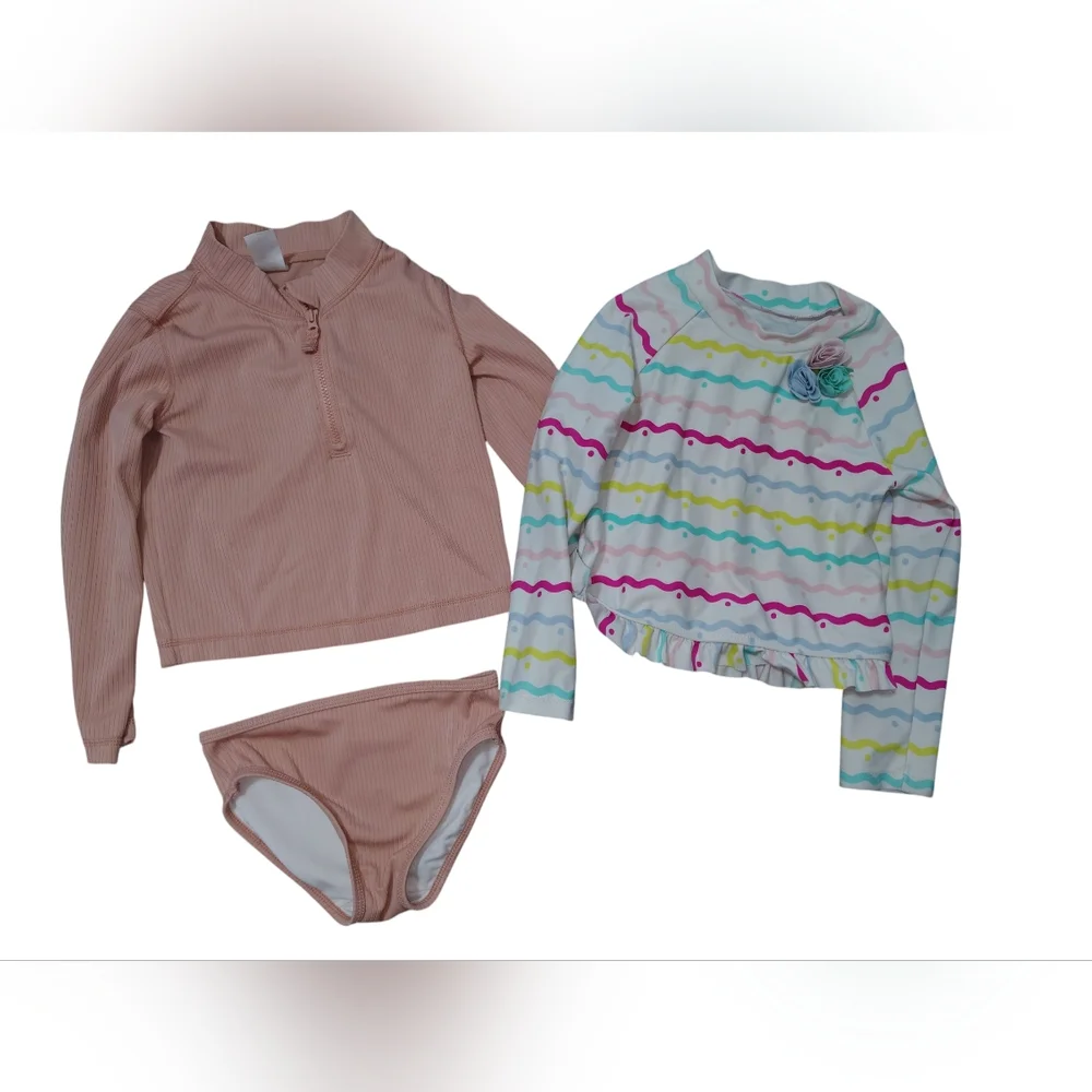 Little Planet by‎ Carter’s Organic Swimsuit 3T Little Me Rash Guard 4T Lot